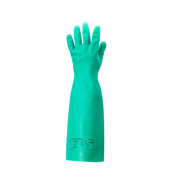 Gloves, Nitrile, Green, Large