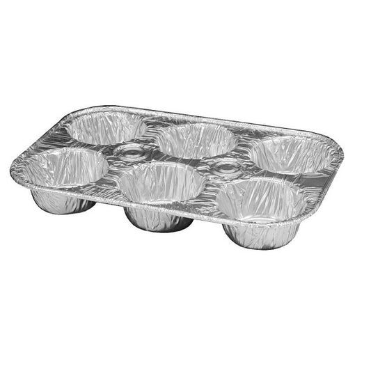 Foil Trays, Muffin Pans, 6 Cavities