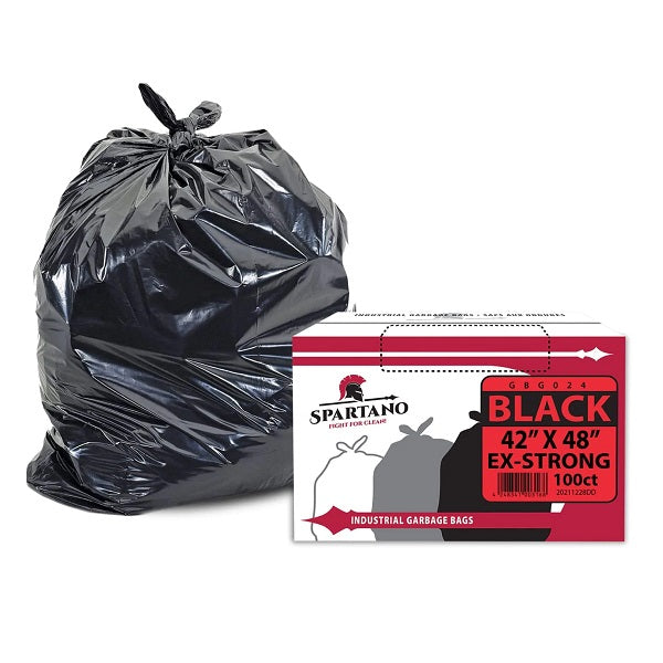 Garbage Bags, Extra Strong, Black, 42x48"