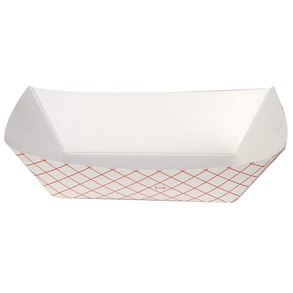 Paper Food Tray, Red Checkered, 3lb